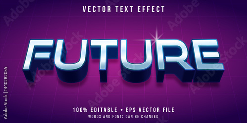 Editable text effect - futuristic style