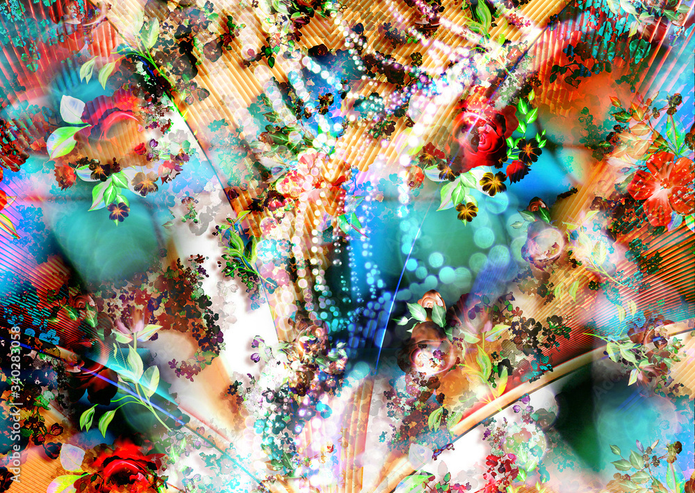 Fototapeta premium cool abstract animal seamless background tile