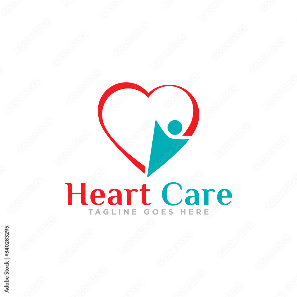 Heart Care Logo Design Vector Heart Care Logo Design Vector