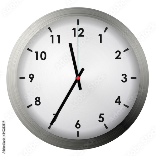 Analog metal wall clock