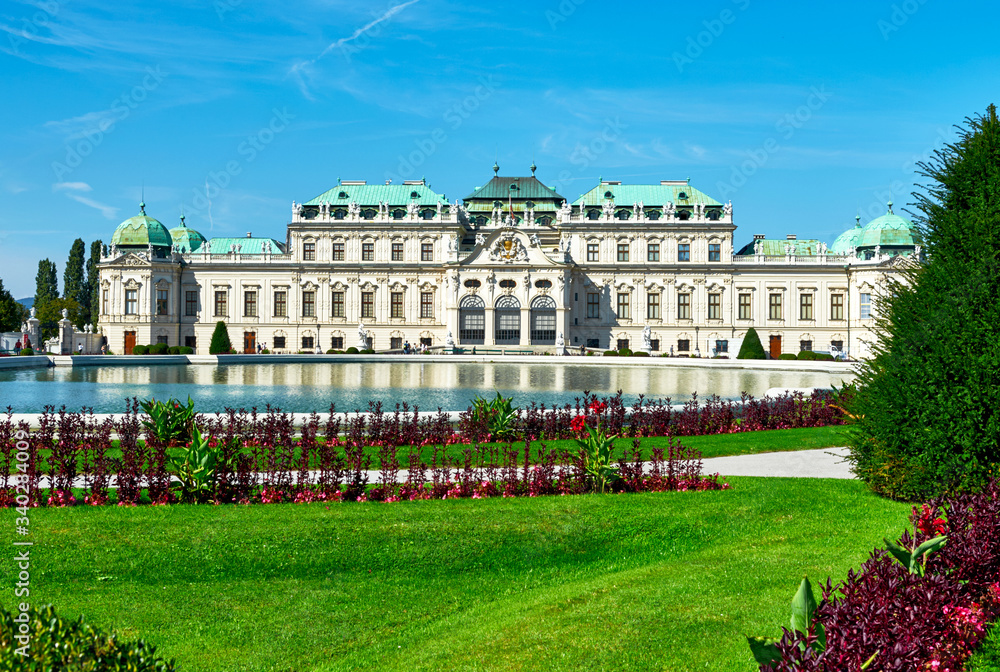 In the park of Belvedere Palace. Vienna, Austria
