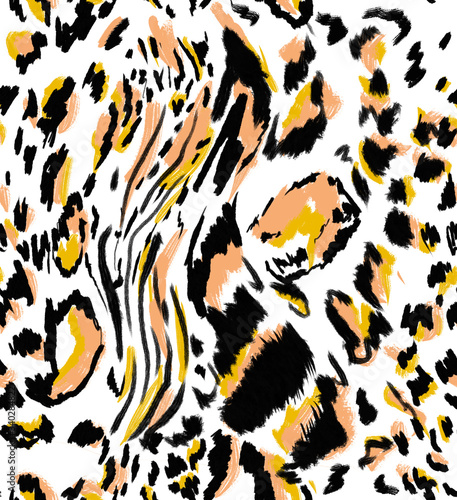 Leopard pattern design  illustration background