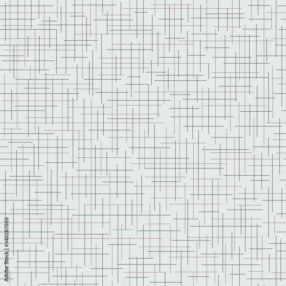 Linen texture seamless pattern. Grunge horizontal and vertical lines, vector illustration.