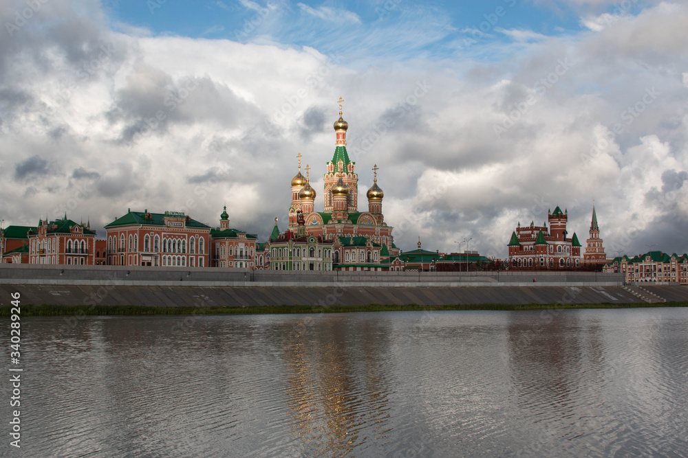 decorative fake castles in the city