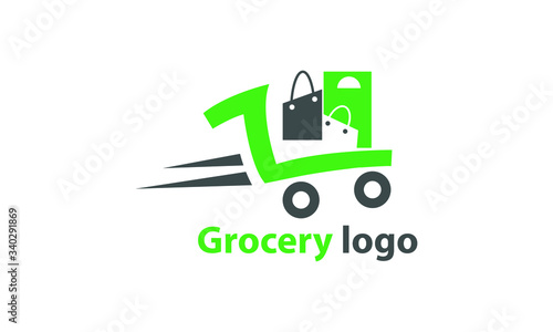 grocery logo design vector