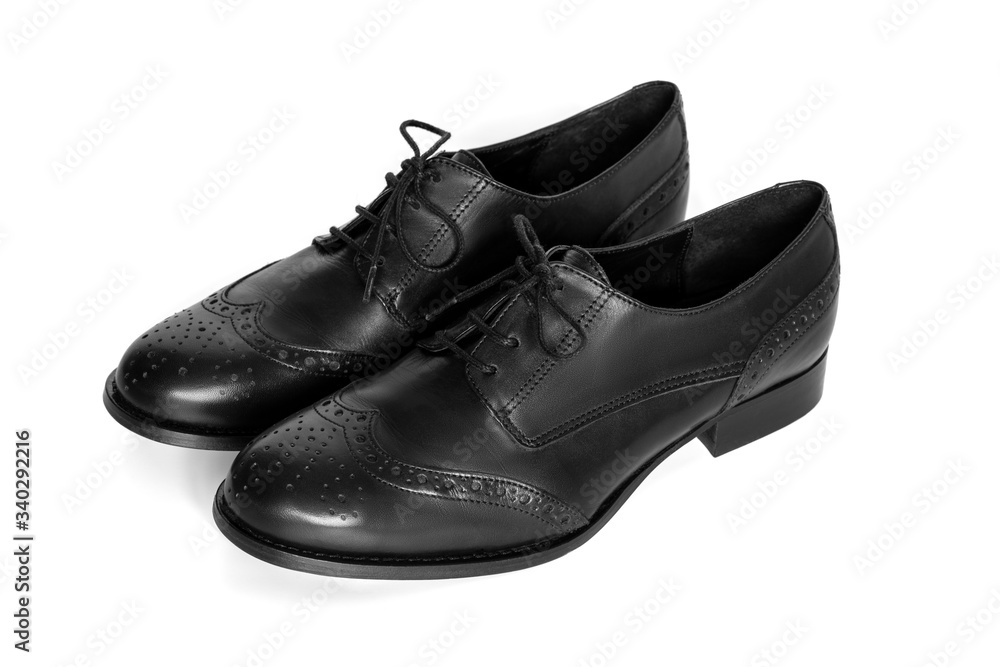 Black shoes isolated on white background. Black shoes isolated on white background.