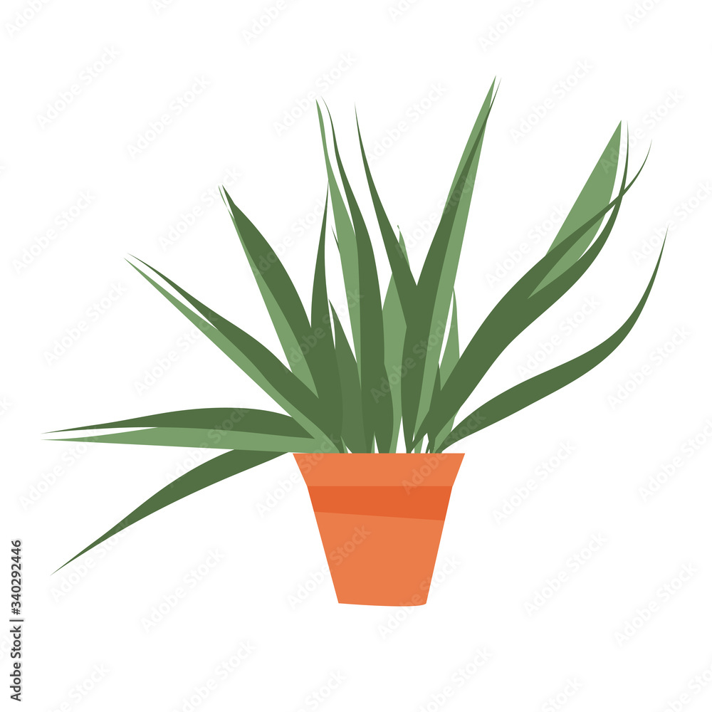 Flower pot. Nature cartoon vector illustration of leaf of flowers. Flower pot. Nature cartoon vector illustration of leaf of flowers.