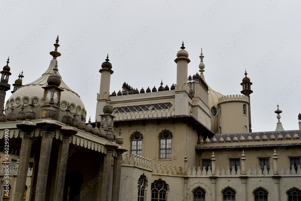 Royal Pavilion in Brighton and its garden
