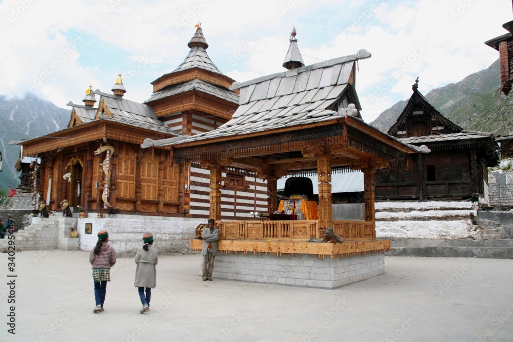 En Inde le temple Mathi à Chitkul En Inde le temple Mathi à Chitkul