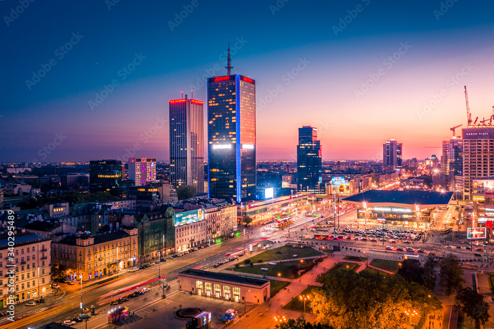 Warszawa z lotu ptaka