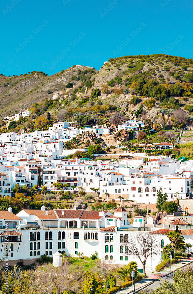 Village in Andalusia called Frigiliana in the south of Spain in a sunny day.