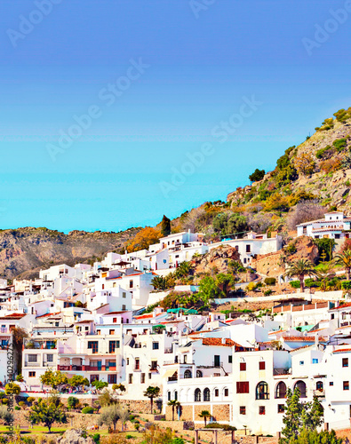 Village in Andalusia called Frigiliana in the south of Spain in a sunny day. © Tomas
