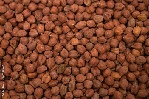 Group of black nutritious chickpeas or black chana