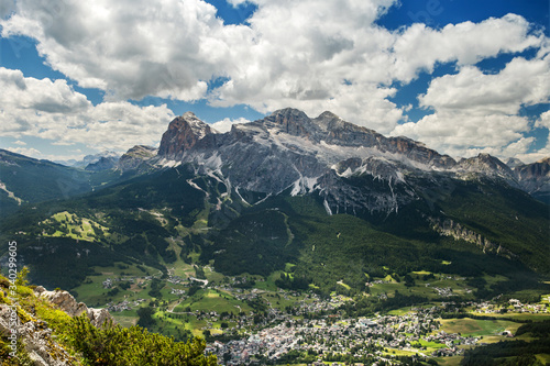 top view of Cortina D ampezzo Dolomites  Italy