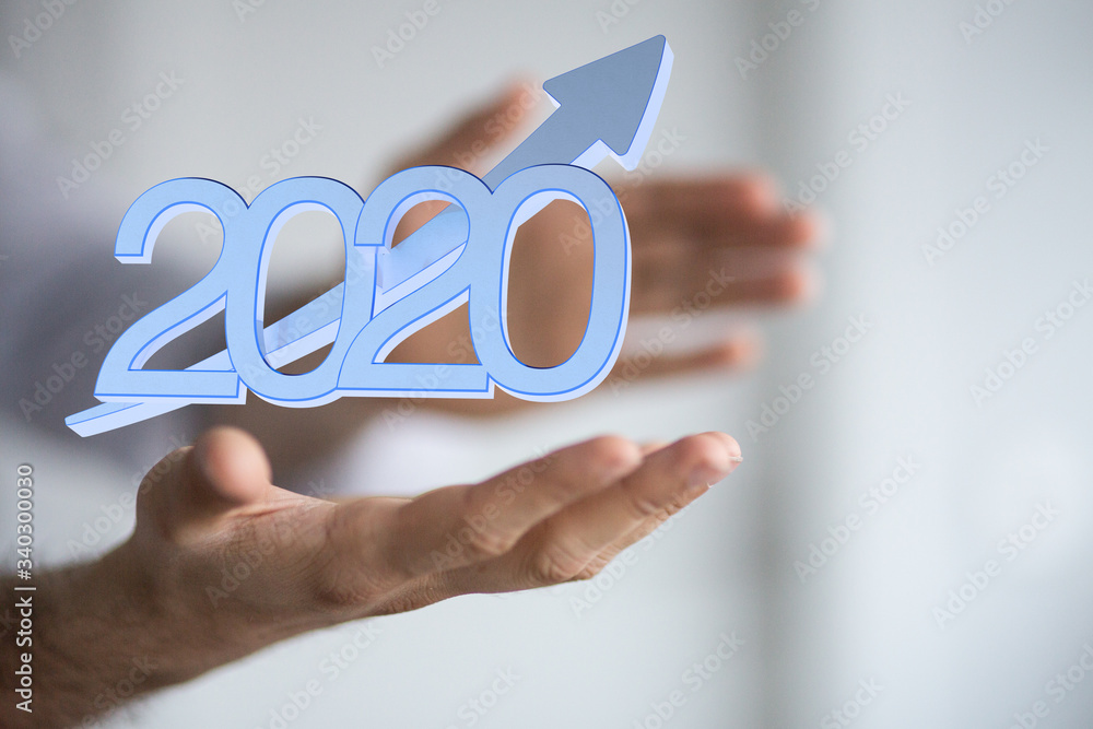 business year 2020 up goals and success illustration business year 2020 up goals and success illustration