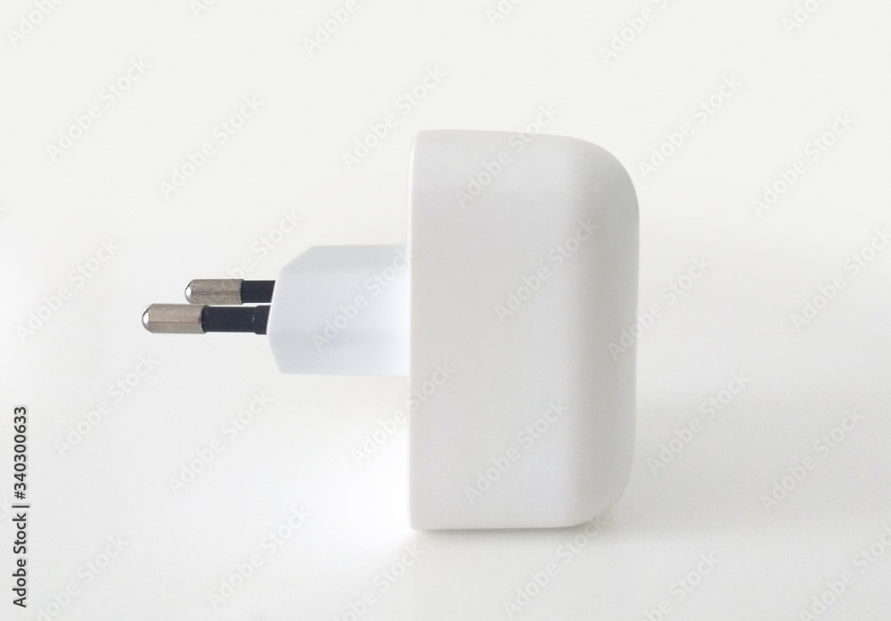 Side view of white indoor anti insect repellent isolated on white background. Electronic device to fight pests through ultrasound in a safe and ecological way. Side view of white indoor anti insect repellent isolated on white background. Electronic device to fight pests through ultrasound in a safe and ecological way.