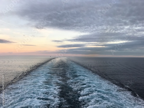 sunset over the sea