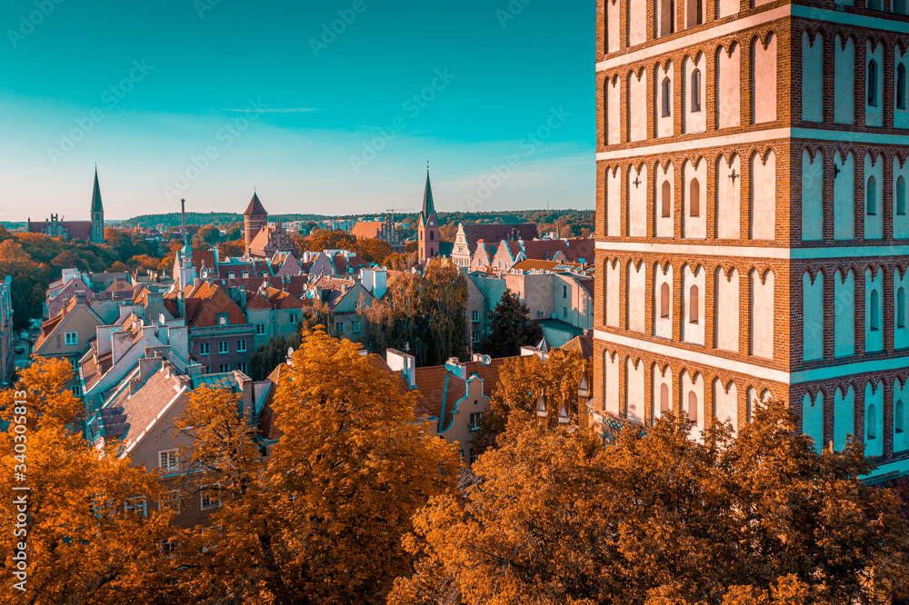 Olsztyn z lotu ptaka