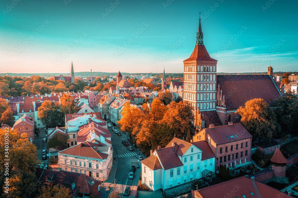 Olsztyn z lotu ptaka