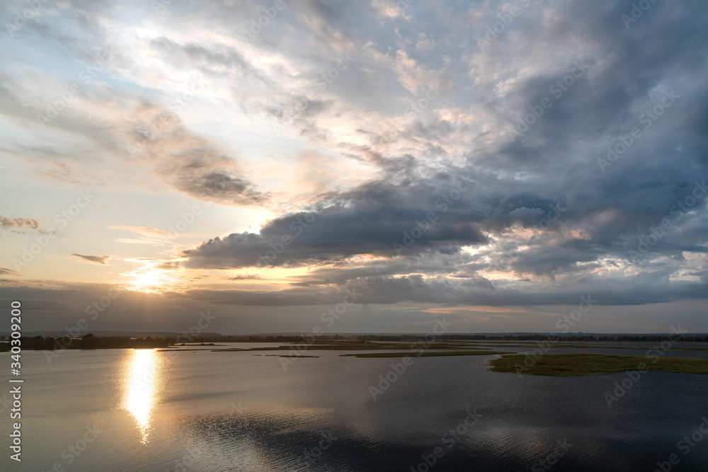 The view of Volga River The view of Volga River