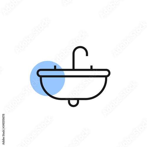 sink icon vector modern design 