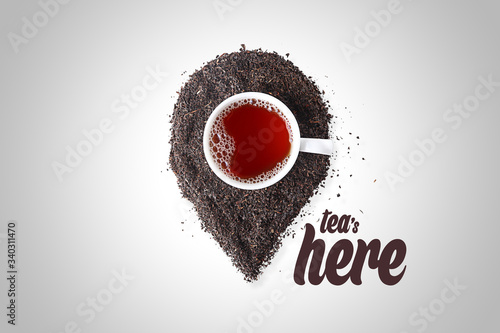 tea is here, location icon created from tea drink (ID: 340311470)