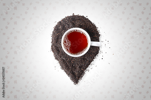 tea is here, location icon created from tea drink (ID: 340311687)
