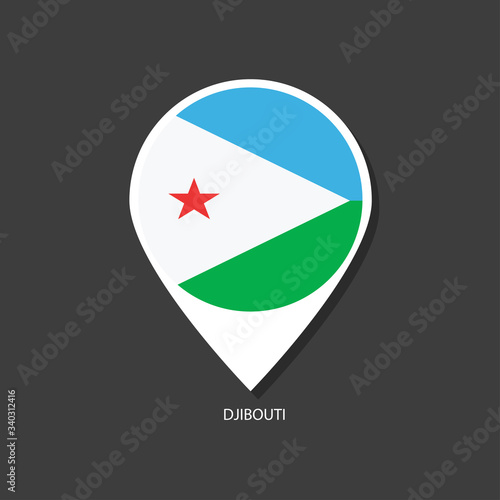 Free Download Djibouti flag Vector marker with flags. - GFXLoad