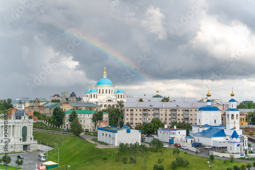 Bild auf Leinwand The view of Kazan city from observation deck in kazan kremlin