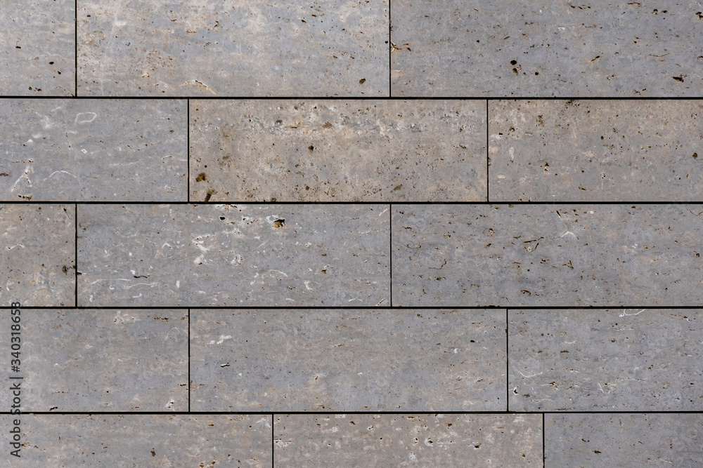 Modern stone facade texture of smooth natural stone plates at modern  building facade Stock-Foto | Adobe Stock