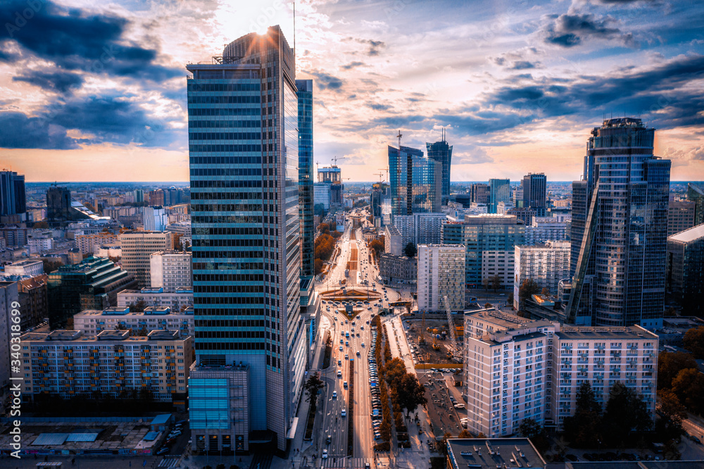 Warszawa z lotu ptaka