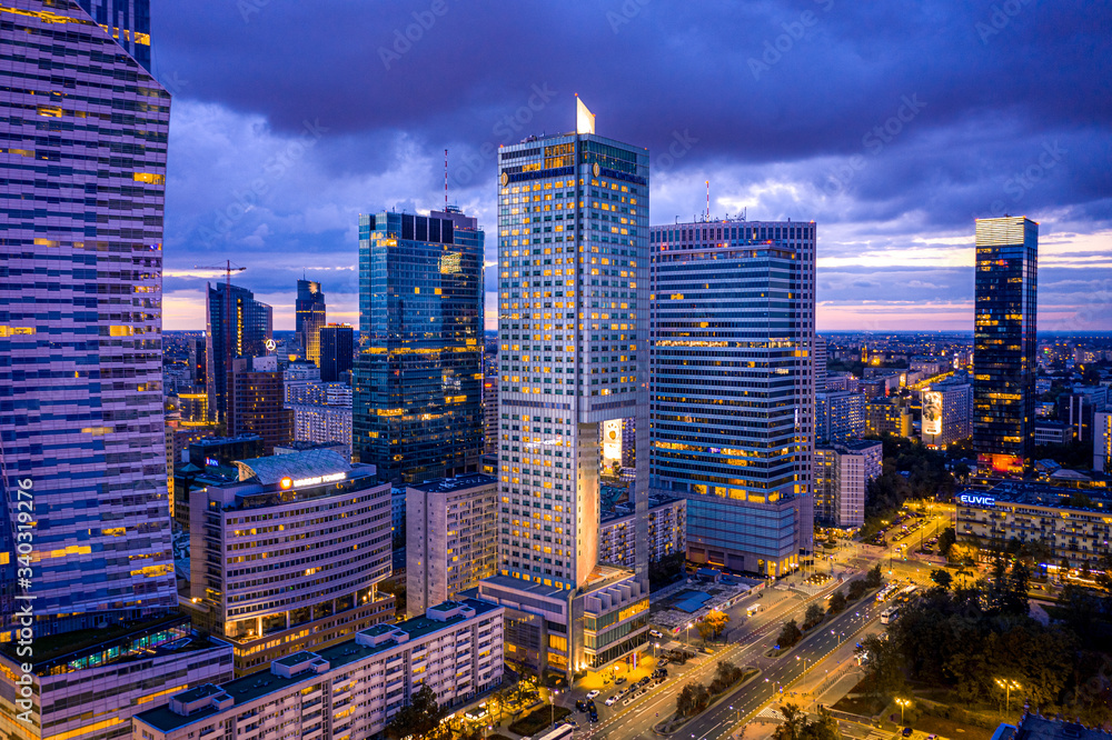 Warszawa z lotu ptaka