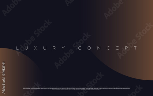 Black premium background set with luxury dark golden geometric elements. Rich background for poster, banner, flyer, presentation, web design etc. Vector EPS