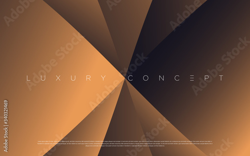 Black premium background set with luxury dark golden geometric elements. Rich background for poster, banner, flyer, presentation, web design etc. Vector EPS