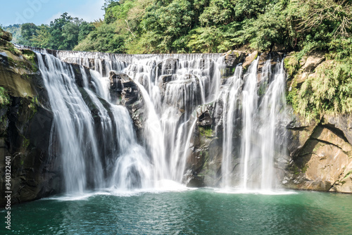 Shihfen Waterfall, Fifteen meters tall and 30 meters wide, It is the largest curtain-type waterfall in Taiwan © yaophotograph