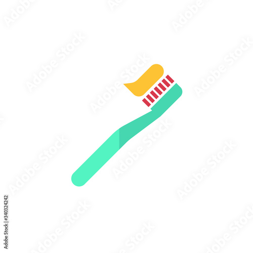 toothbrush icon flat design. isolated on white background