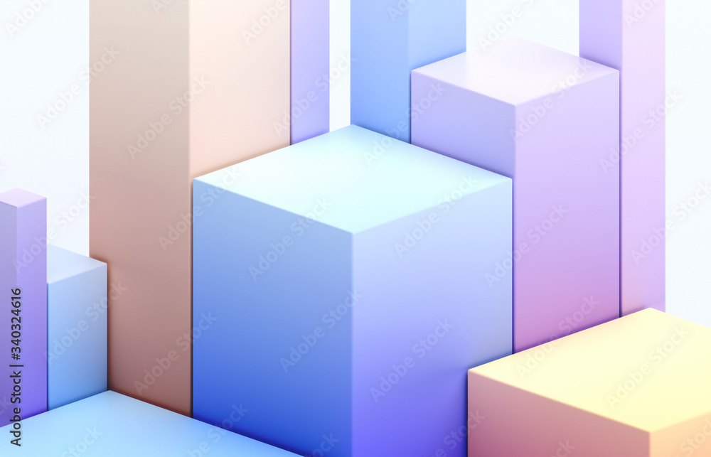 Abstract 3d render, modern geometric background design Abstract 3d render, modern geometric background design