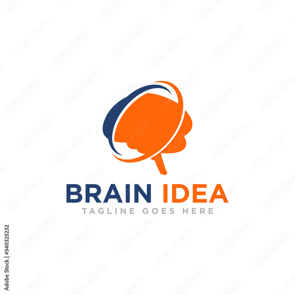 Brain Idea Logo Design Vector