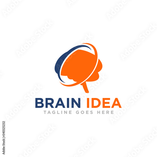 Brain Idea Logo Design Vector