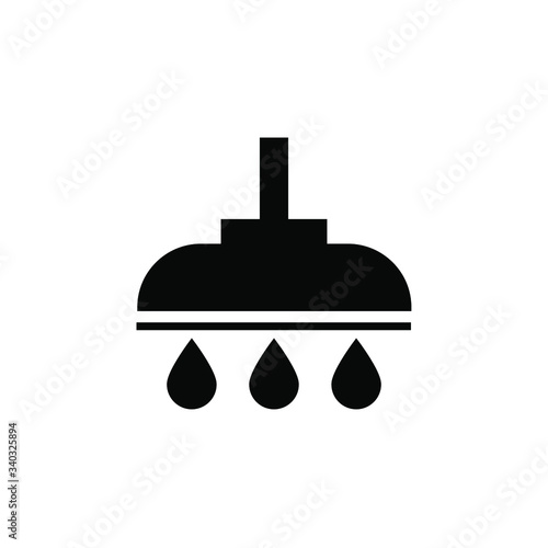 shower icon vector glyph design isolated on white background