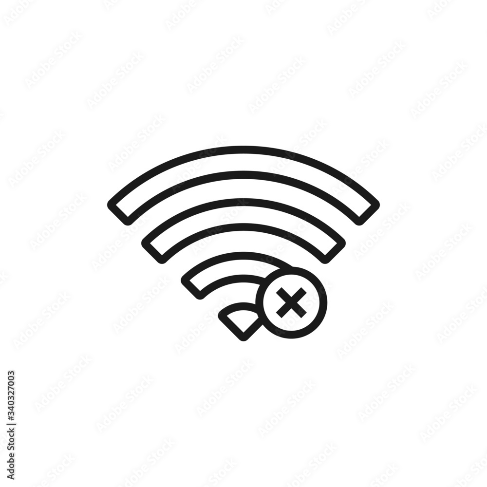 signal icon,offline icon for websites and apps,wifi icon on white background. Flat line vector illustration signal icon,offline icon for websites and apps,wifi icon on white background. Flat line vector illustration