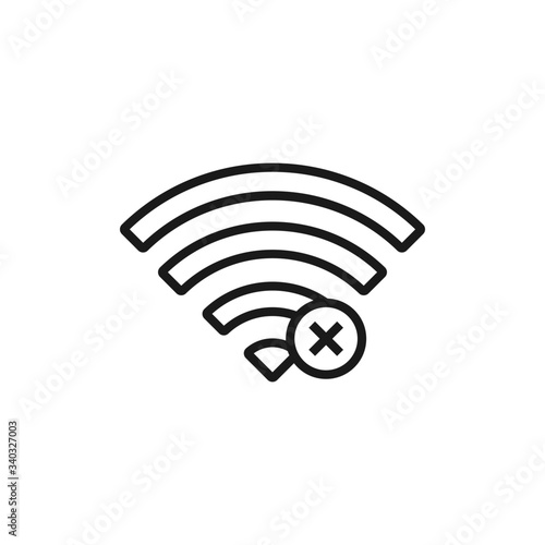 signal icon,offline icon for websites and apps,wifi icon on white background. Flat line vector illustration