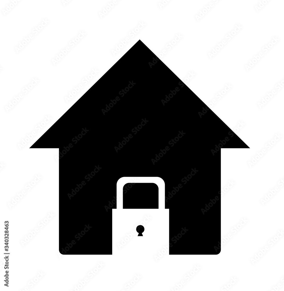 lock down and stay at home icon vector lock down and stay at home icon vector
