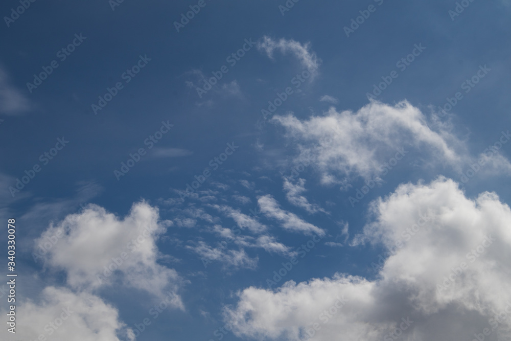 Blue sky with cloud for text space background 