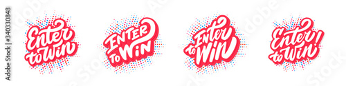 Enter to win. Vector banners set.