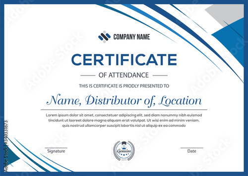 abstract modern certificate for corporate companies and all types business and other sectors