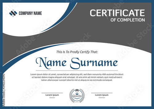 abstract unique modern certificate for corporate companies and all types business and other sectors