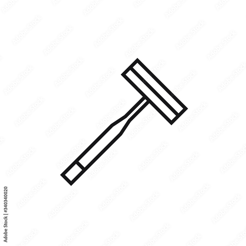 razor icon vector outline design isolated on white background razor icon vector outline design isolated on white background