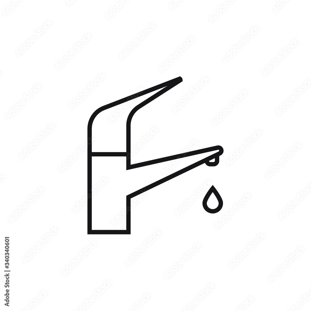 tap icon vector outline design isolated on white background tap icon vector outline design isolated on white background