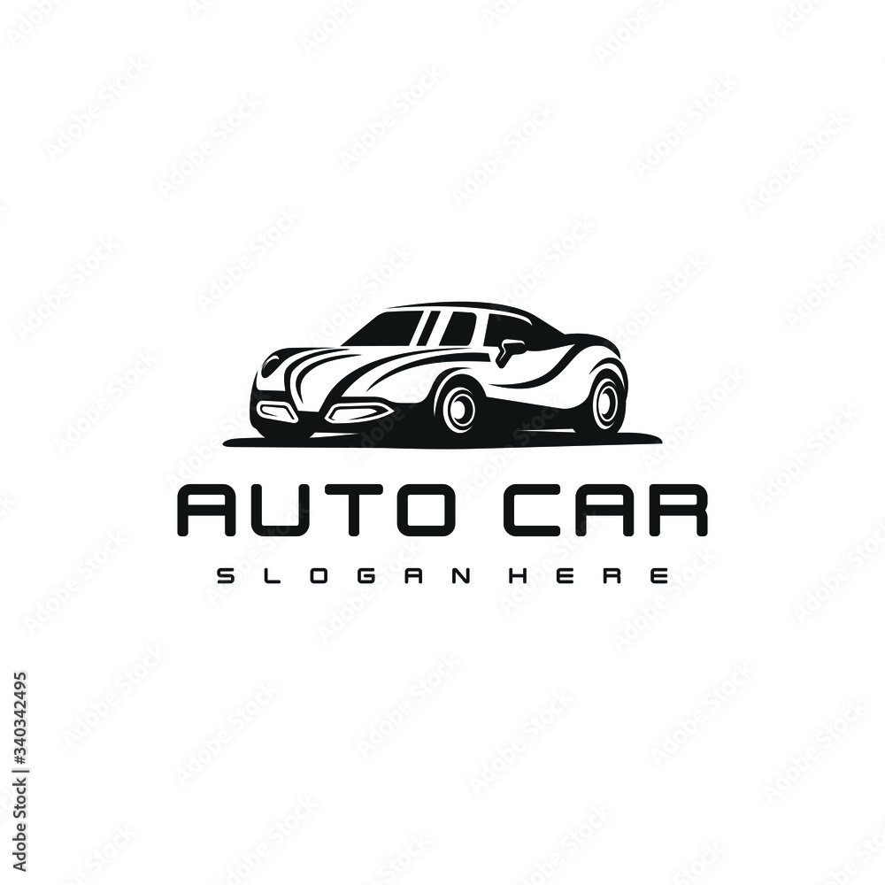 Sport car logo vector design. Awesome a sport car logo. A sport car logotype.